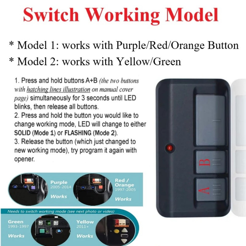 Premium 5-teiliges Garagentor-Fernbedienungsset für Liftmaster/Chamberlain/Craftsman 893LM 893Max – Reibungsloser Betrieb und Kompatibilitätsgarantie