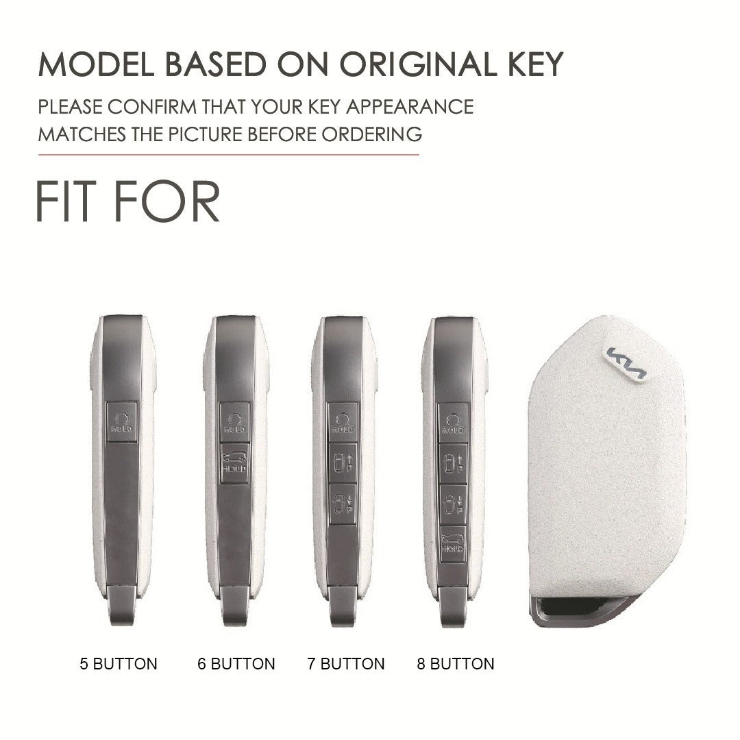 Étui en cuir pour clé de voiture Kia à 5, 6, 7, 8 ou 9 boutons