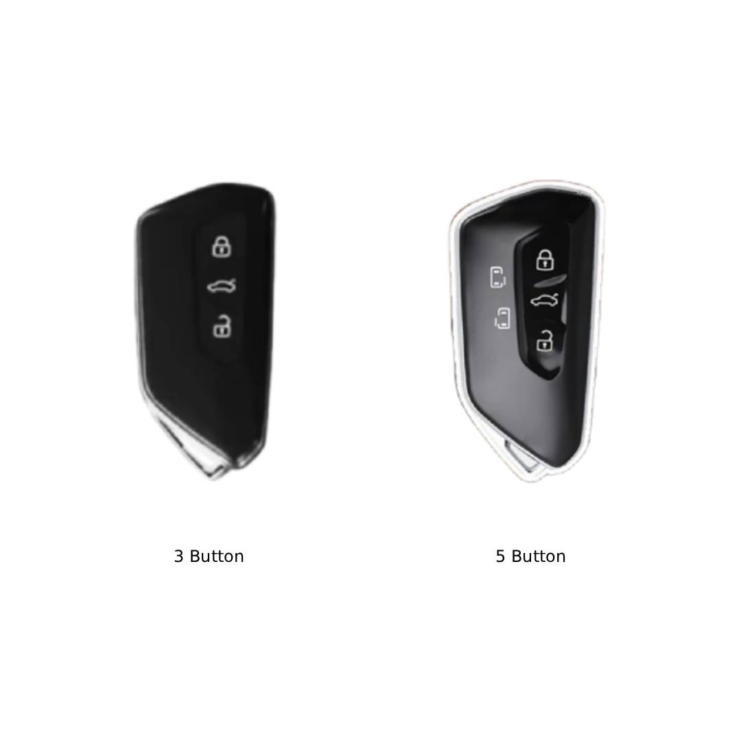 Étui de clé de voiture en cuir pour Volkswagen Golf 8 Touron ID6X ID4X ID6 (3,5 boutons)