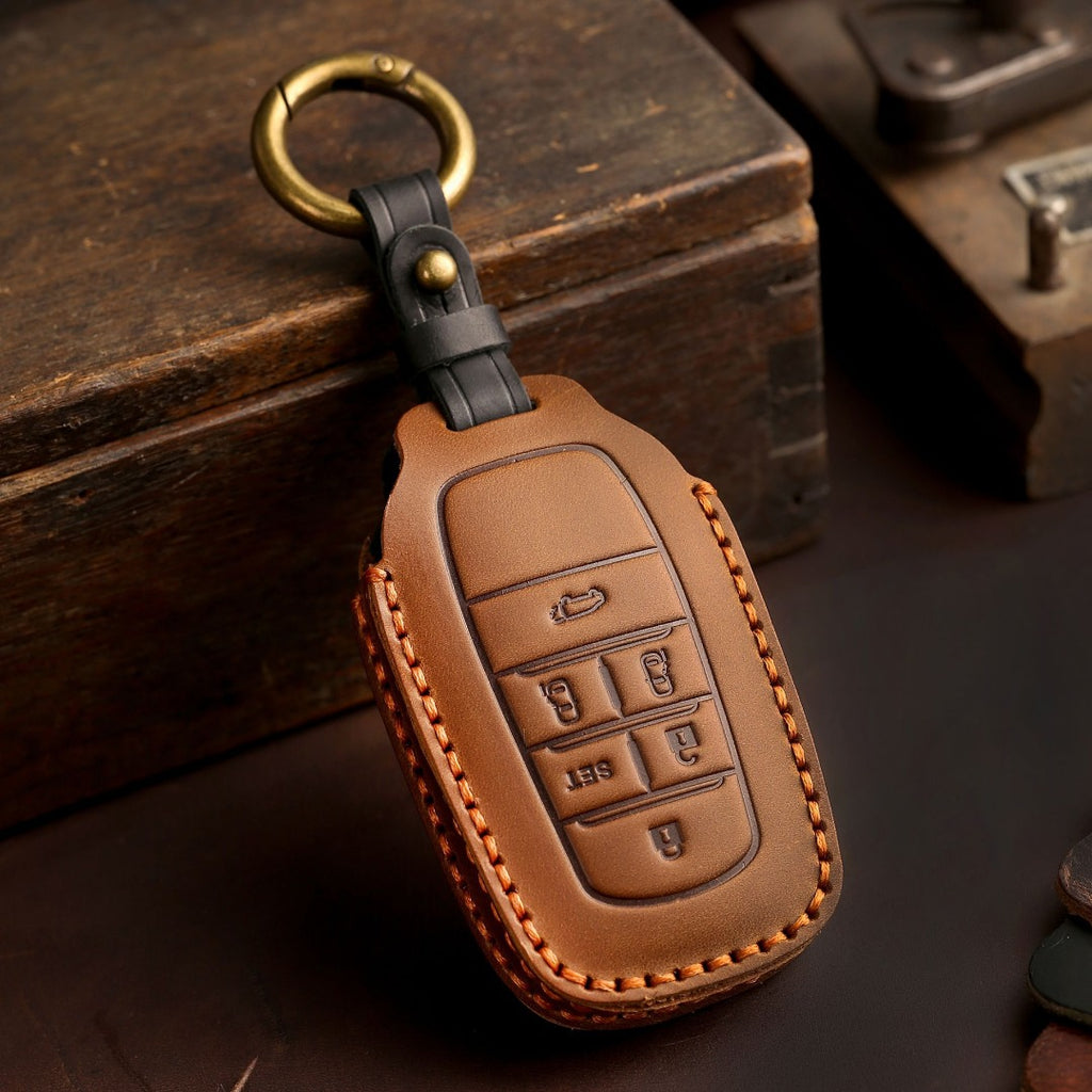 Toyota Sena Grevia Alphard Vellfire Autoschlüsselhülle aus Leder mit 4, 5 oder 6 Tasten
