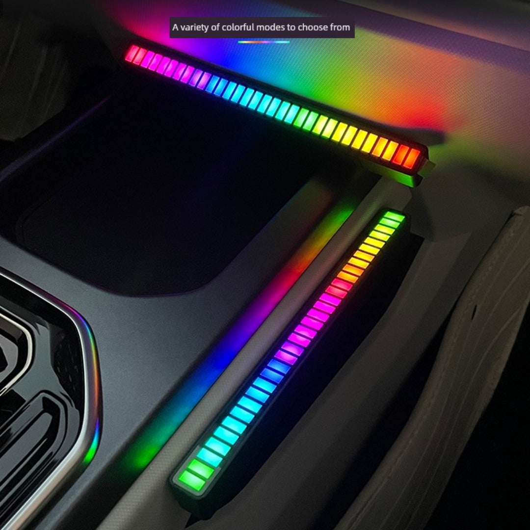 Éclairage d'ambiance musical RGB pour voiture, contrôlé par la voix