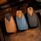 Ford EcoSport Focus Leder-Autoschlüsselhülle mit 3 Tasten