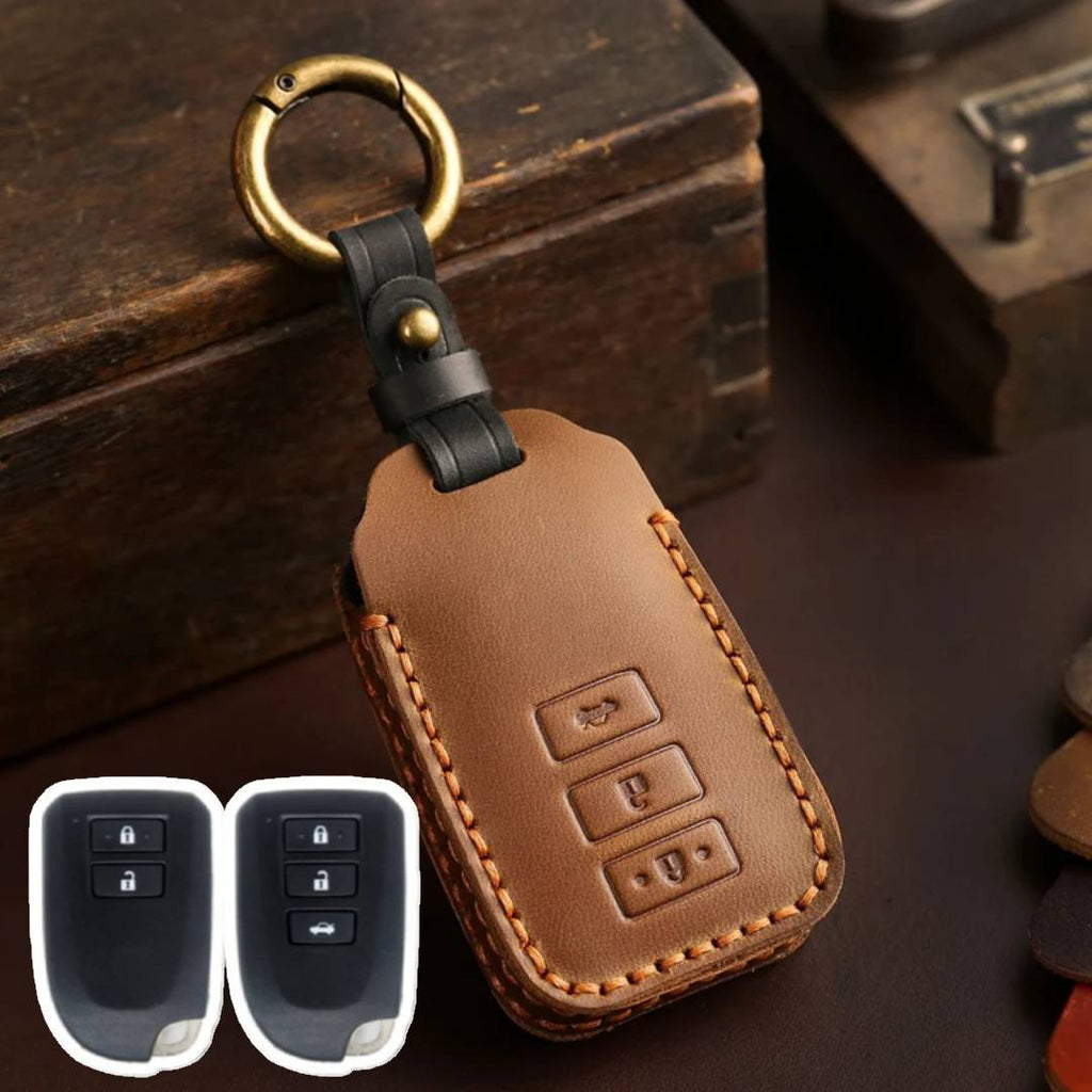 Toyota Yaris Vios Leather Car Key Cover 2,3 Button