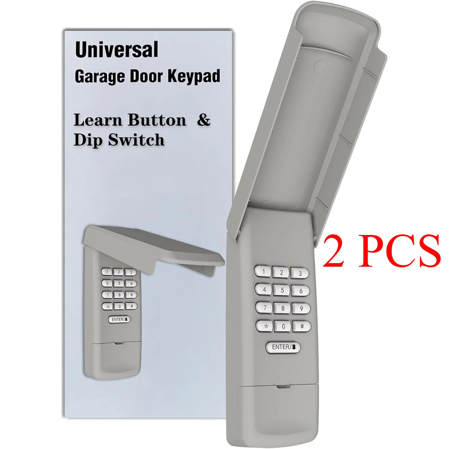 Universal Garage Door Opener Remote Compatible with LiftMaster Chamberlain Genie Craftsman Linear Wayne Dalton Overhead Garage Door Opener has Learn Button or Dip Switch