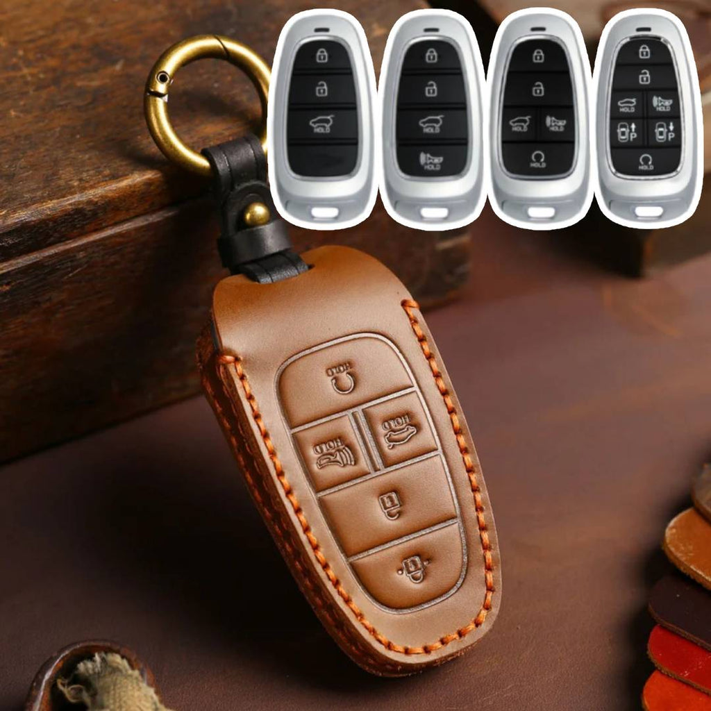 Hyundai STARIA SONATA Leather Car Key Cover 3,4,5,7 Button