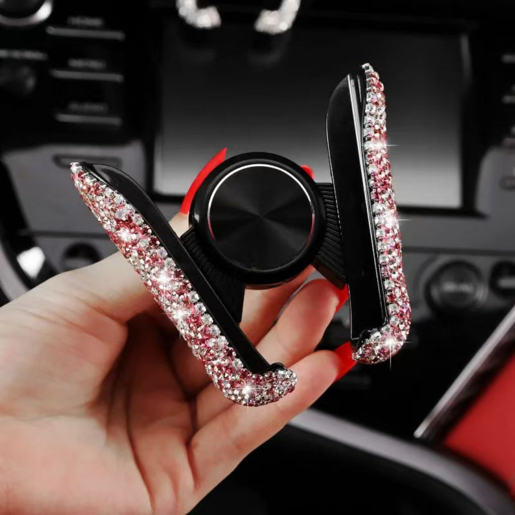 Car Rhinestone Charging Set