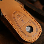 Étui de clé de voiture en cuir Mercedes-Benz à 3 boutons