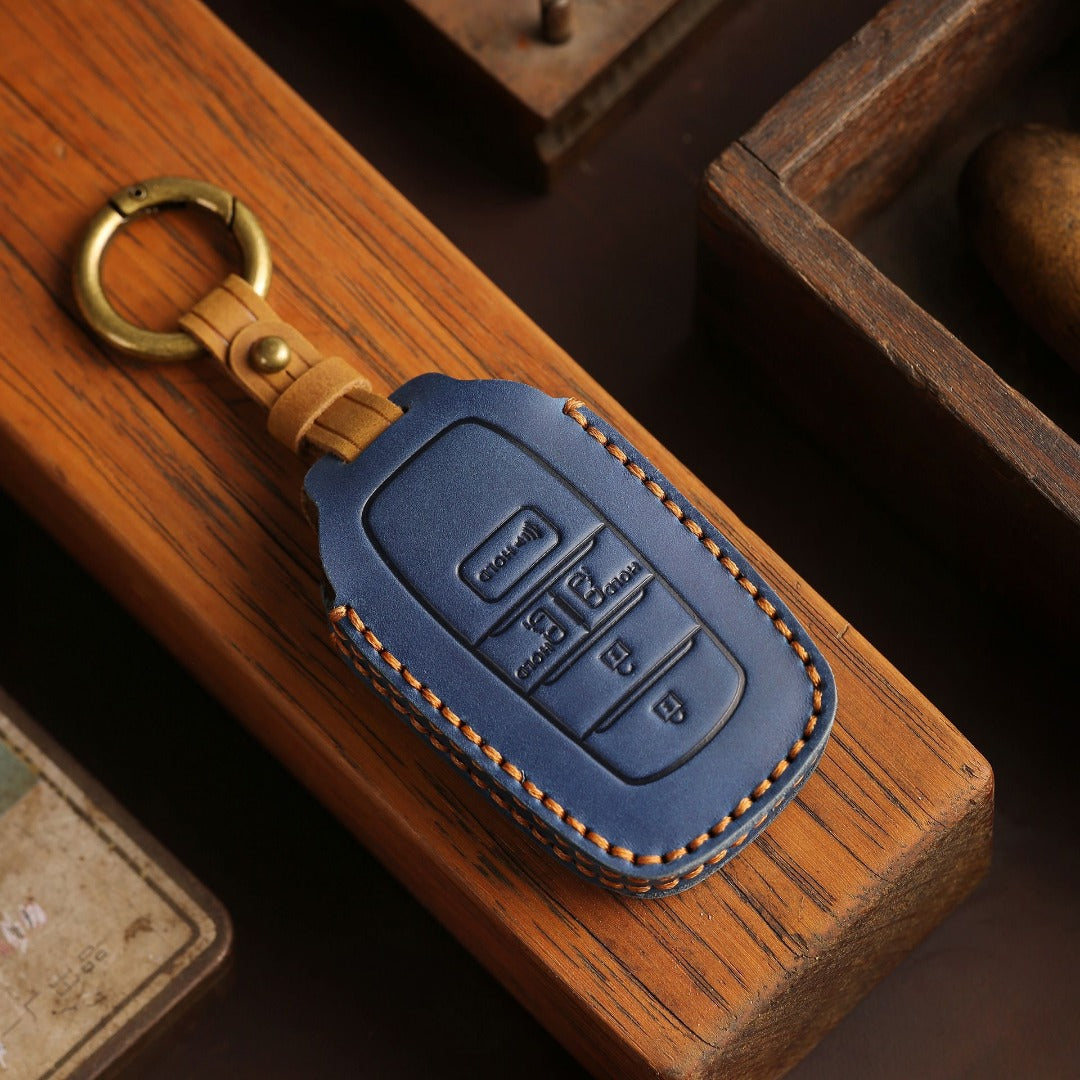 Toyota Sena Grevia Alphard Vellfire Autoschlüsselhülle aus Leder mit 4, 5 oder 6 Tasten