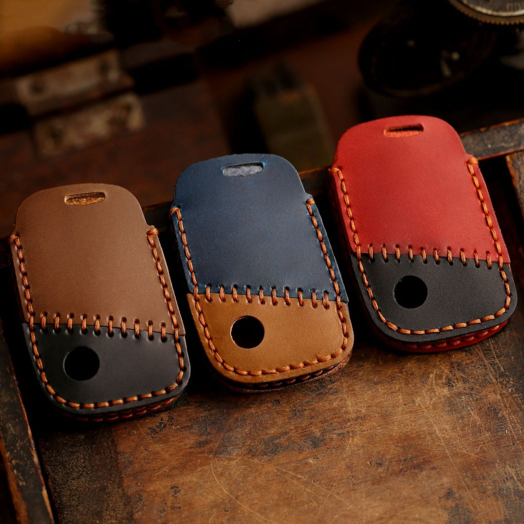 Volkswagen Lavida Bora Housse de clé de voiture en cuir 3 boutons