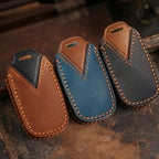 Toyota Yaris Autoschlüsselhülle aus Leder mit 2 oder 3 Tasten