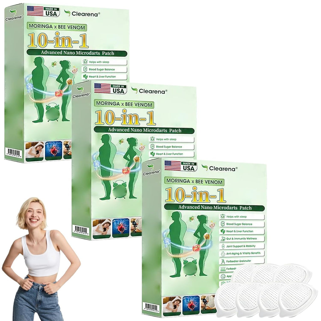 Clearena Moringa 10-in-1 Advanced Nano Microdarts Patch, 2026 New Clearena Moringa Patch, Natural Slim Patches for Women and Men - Gentle Formula for All Skin