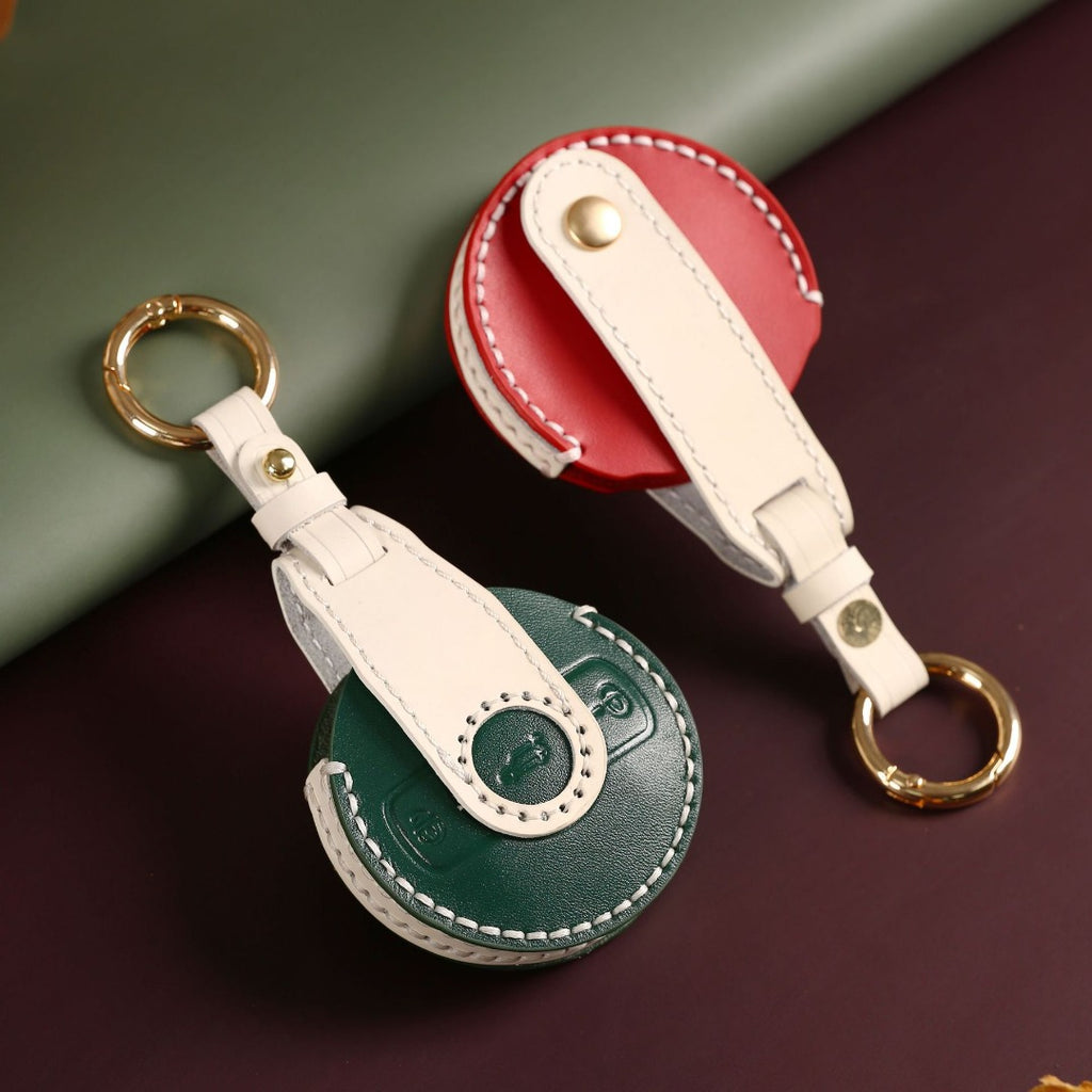 Carsine Mercedes Benz SMART Leather Car Key Cover Black