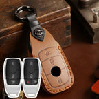 Mercedes Benz Leather Car Key Cover 3,4 Button