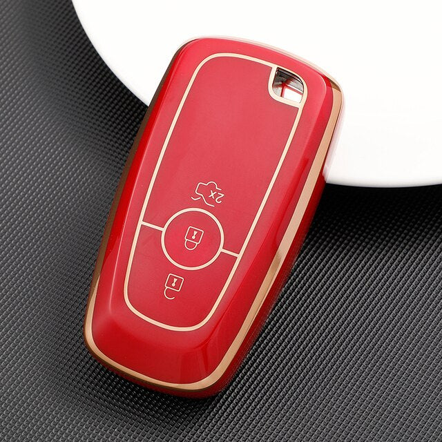Carsine Ford Car Key Case Golden Edge Red / Key case