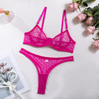 Carsine Polka Dot Thong Sexy Lingerie 2-Piece Set G string Thong Black / S