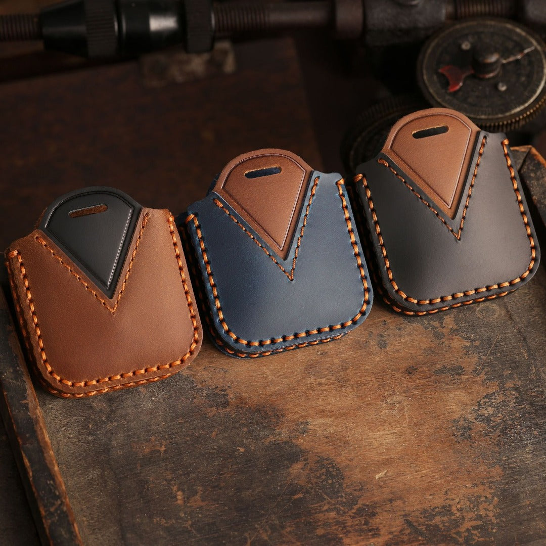 Étui de clé de voiture en cuir Buick E5 E4 à 4 boutons