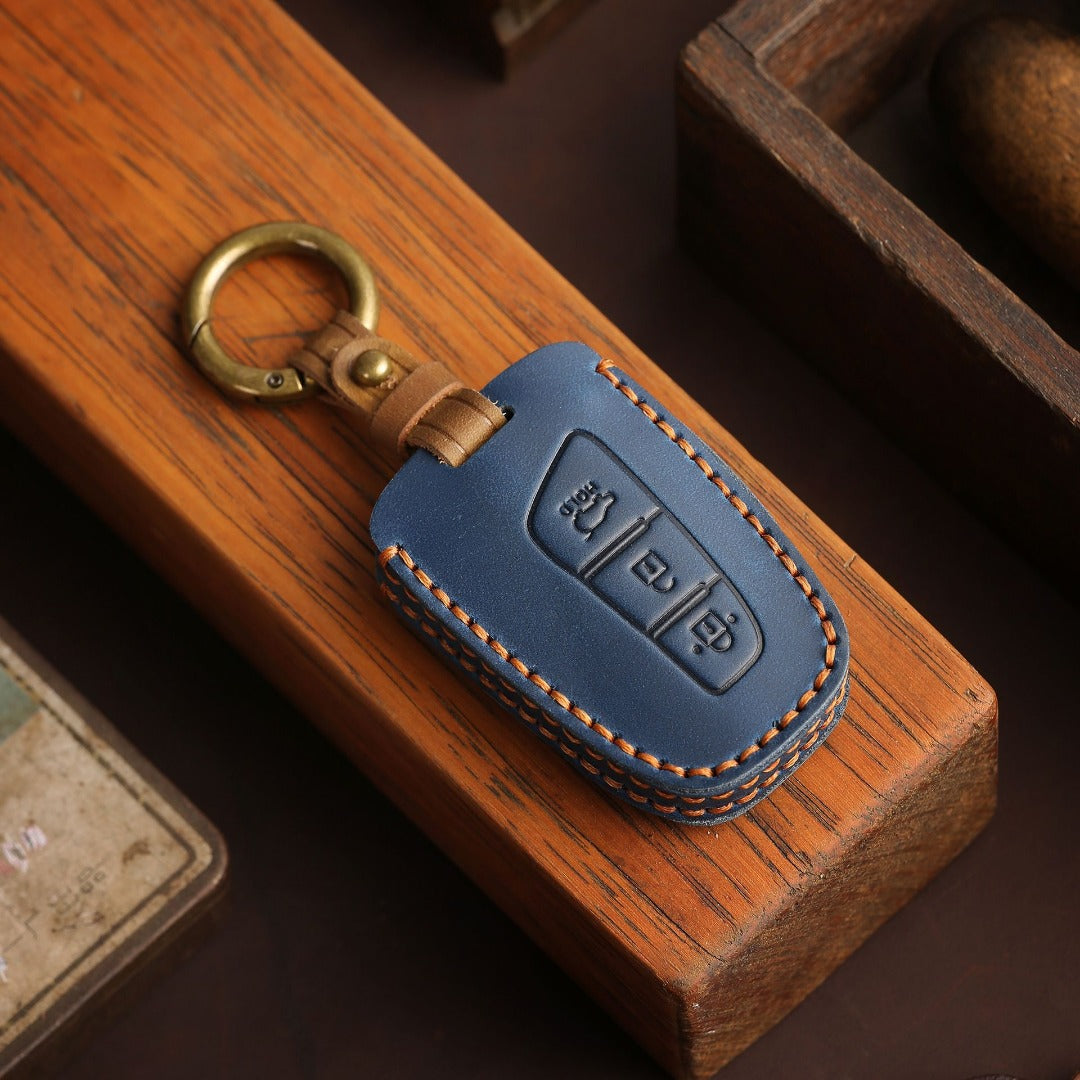 Hyundai IX45 Autoschlüsselhülle aus Leder mit 3 und 4 Tasten