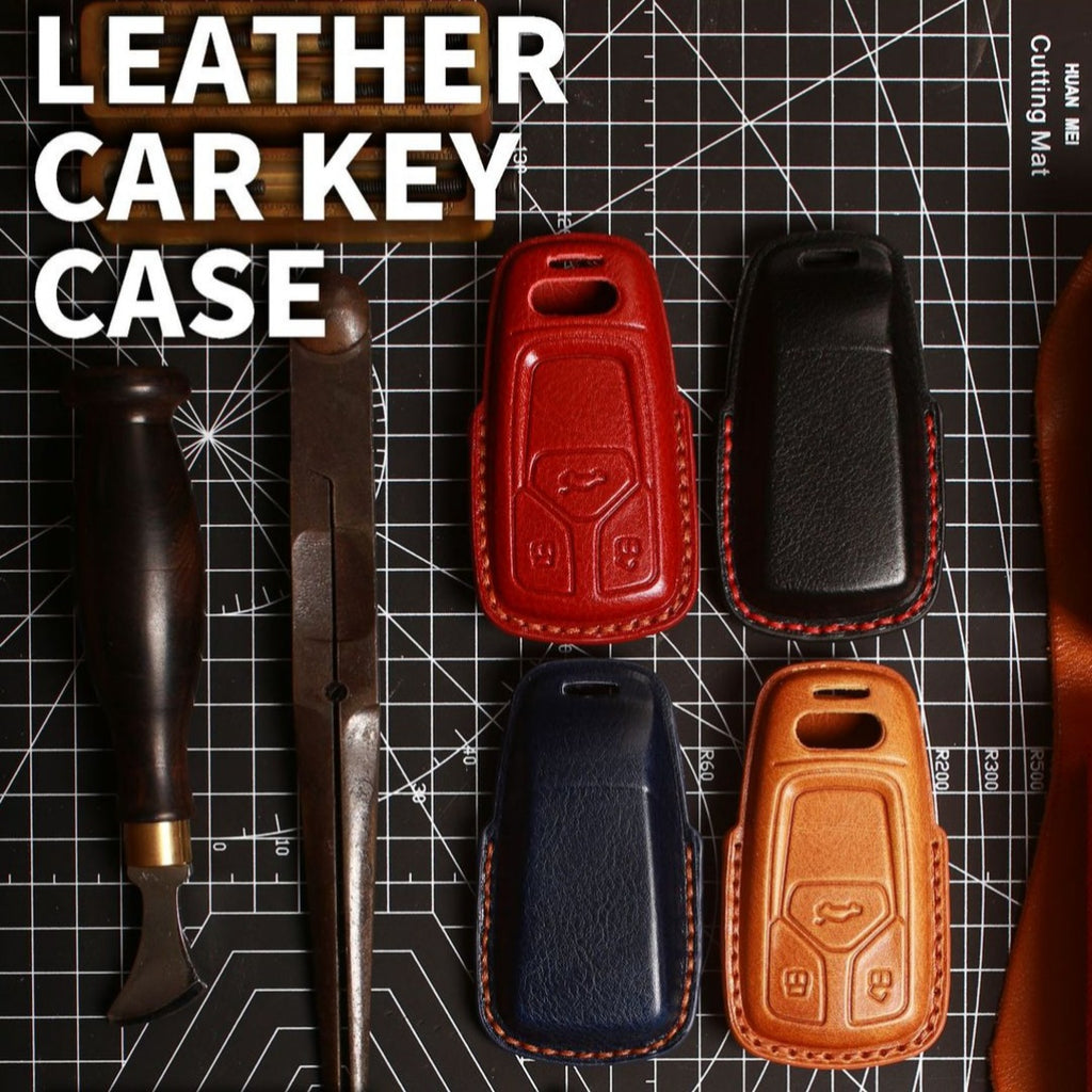 Étui de clé de voiture en cuir haut de gamme pour Audi - Protection luxueuse et ajustement sur mesure pour les clés Audi