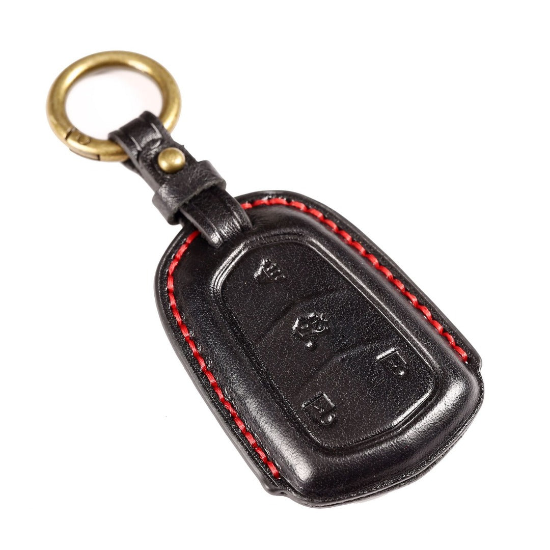 Cadillac Leather Key Cover - Premium Protector for All Models