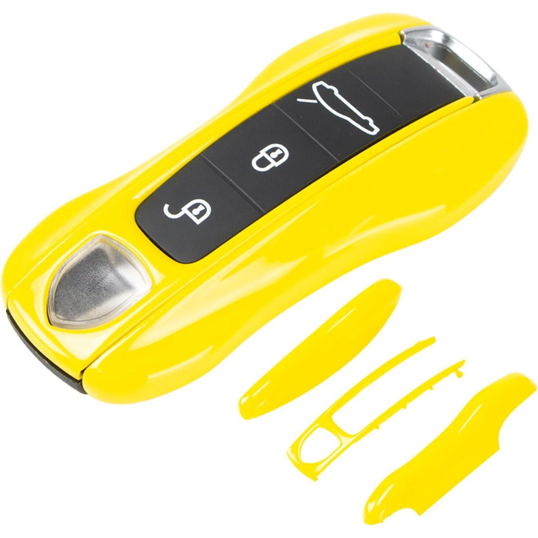 Porsche Key Shell Replacement 3-Piece Painted Key Fob Cover Shell