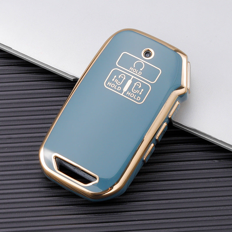 Carsine Kia Car Key Case Golden Edge Grey / Key case