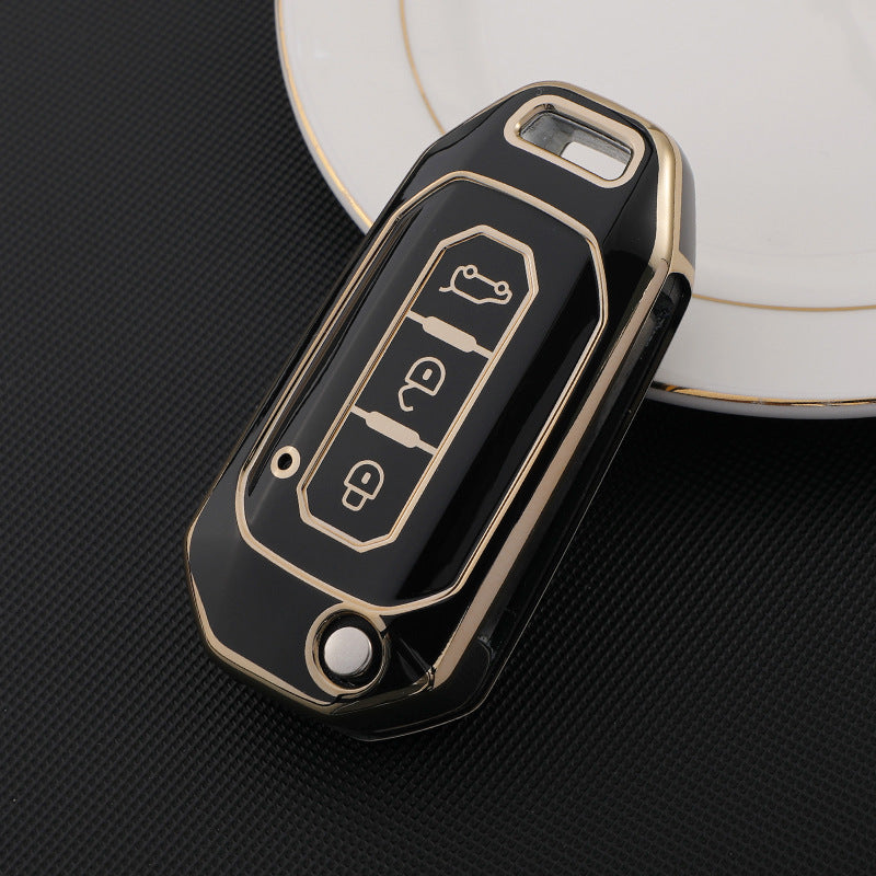 Carsine Ford Car Key Case Golden Edge Black / Key case