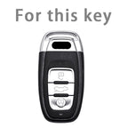 Carsine Audi Car Key Cover Silver Edge